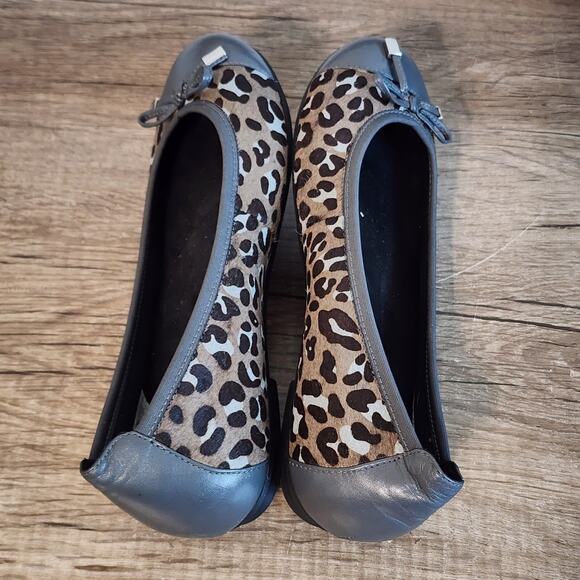 Vionic Minna Women's Slip-On Flats Casual Shoes Size 7 Gray/Leopard Print - Picture 5 of 8